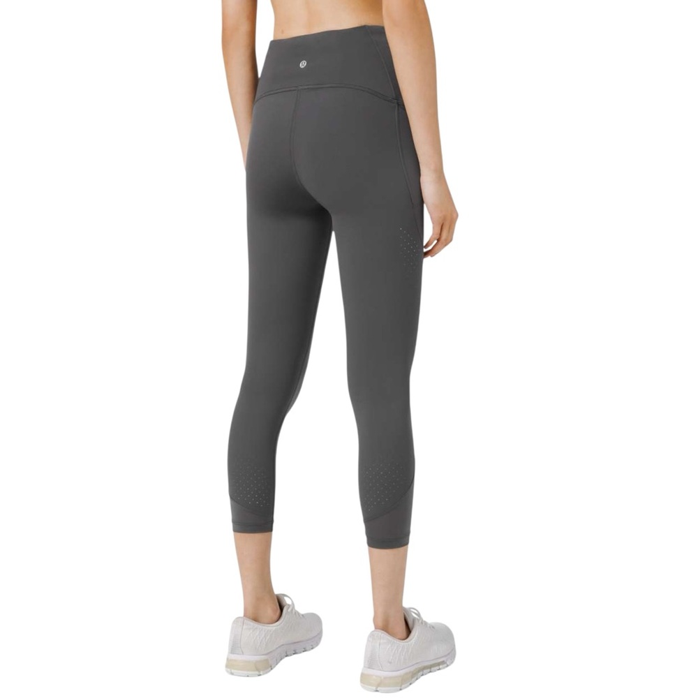 Lululemon Uncovered Strength High-Rise Crop 23" Sz 10 Graphite Grey